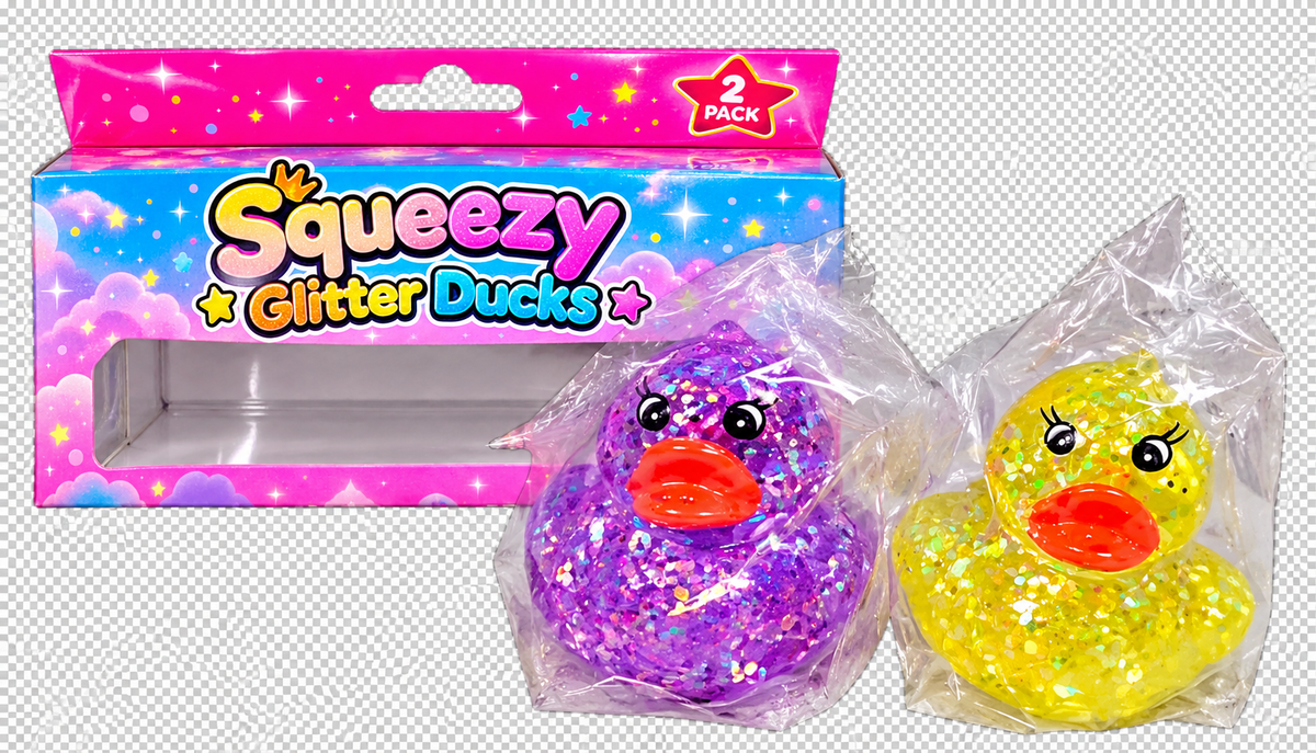 Small Glitter Squishy Ducks
